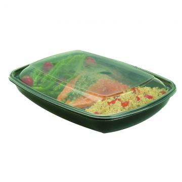 71146B150 TRAY PLASTIC 46OZ 1-COMP REC BLK